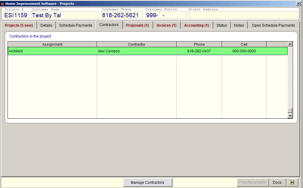 Home Improvement Software Project Contractors