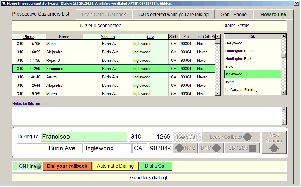 Home Improvement Software VoIP Automatic Dialer